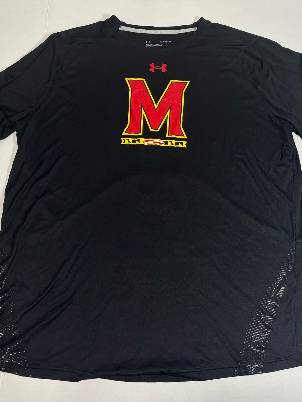 Under Armour Iso-Chill Maryland Terrapins Long Sleeve Shirt XL Black/Red/Yellow